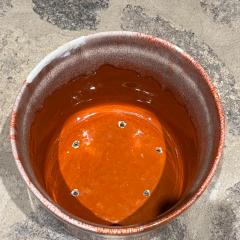 David Cressey 1960s Orange Drip Glaze Planter Pot David Cressey Style Architectural Pottery - 2732423