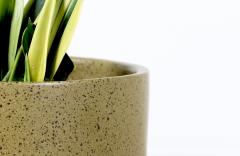 David Cressey California Modern Pro Artisan Olive Green Stoneware Planter by David Cressey - 3156630