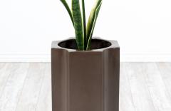 David Cressey David Cressey Sculpted Geometric Brown Planter for Architectural Pottery - 2883450