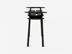 David Ebner David Ebner American Studio Craft Ebony Wood Rare Torii Side Table USA 1984 - 4090523