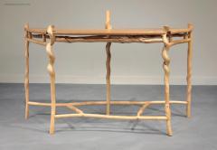 David Ebner Unique Twisted Sassafras Stick Console by David Ebner - 476605