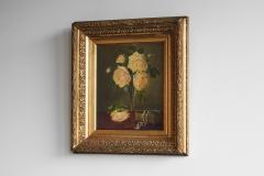 David Emile Joseph de Noter David Emile Joseph de Noter Still Life with Roses Oil on Panel Belgium - 4468607