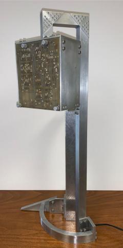 David Gale Table Lamp Mr Gleem Prototype Handmade Aluminum Lamp with Circuit Boards - 1578379