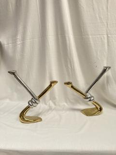 David George Marshall Pair of brutalist candlesticks by David Marshall - 3615036