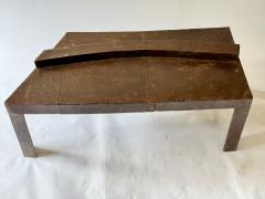 David Hacker Sculptural Table With Pieced and Welded Steel Waxed Finish David Hacker - 4367313