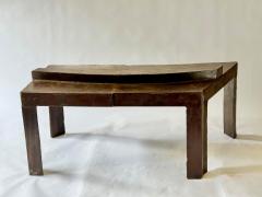 David Hacker Sculptural Table With Pieced and Welded Steel Waxed Finish David Hacker - 4367345