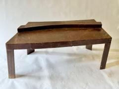 David Hacker Sculptural Table With Pieced and Welded Steel Waxed Finish David Hacker - 4367350