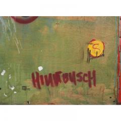 David Hinnebusch Huge David Hinnebusch Modern Expressionist Art Oil Painting on Panel - 4736642