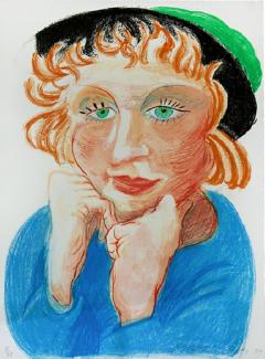 David Hockney Celia with Green Hat from the Moving Focus Series by DAVID HOCKNEY - 3312892