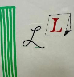 David Hockney David Hockney Letter L from Hockney s Alphabet 1991 Lithograph Framed 1991 - 4115366