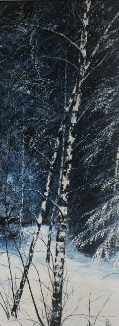 David J Williams Snow Birches - 1613744