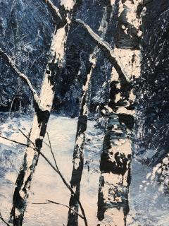 David J Williams Snow Birches - 1613747