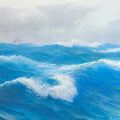 David James A Stormy Sea a Large Seascape by David James - 4814764