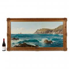 David James Large seascape painting of Mill Bay Cornwall by David James - 2857874