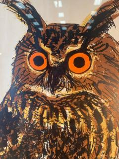 David Kosler BRIGHT POP ART OWL LITHOGRAPH BY DAVID KOSLER - 2487887