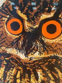 David Kosler BRIGHT POP ART OWL LITHOGRAPH BY DAVID KOSLER - 2487890