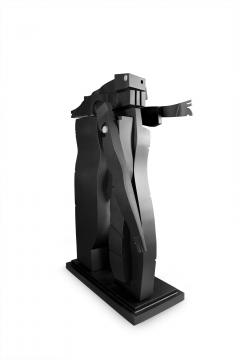 David L Deming Centurion II Abstract Modern Sculpture in Flat Black Steel 1985 - 2752871