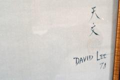 David Lee Brown Untitled Landscape Chinese Ink on Silk Signed David Lee 1978 - 2698435