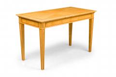 David Linley English Contemporary Cherry Maple and Burr ash Three Drawer Writing - 4631571