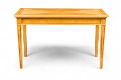 David Linley English Contemporary Cherry Maple and Burr ash Three Drawer Writing - 4631572