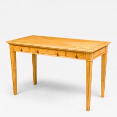 David Linley English Contemporary Cherry Maple and Burr ash Three Drawer Writing - 4649604