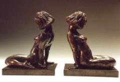 David Mackay Harrison Sitting Girl Bookends 2 100  - 3865118