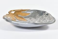 David Marshall 1970 s chrome and brass strawberry tray - 1279768