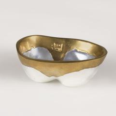 David Marshall 1970s vintage brutalist aluminium and brass set of bowls by David Marshall - 4523279