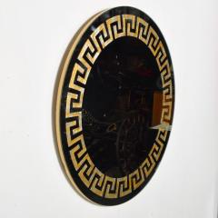 David Marshall David Marshall Round Wall Mirror in Eglomized Greek Key Motiff SPAIN Modern 70s - 1243677