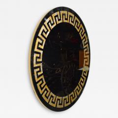 David Marshall David Marshall Round Wall Mirror in Eglomized Greek Key Motiff SPAIN Modern 70s - 1245412