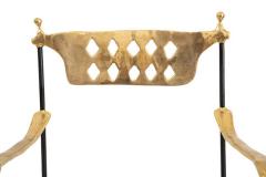 David Marshall Pair of Bronze and Iron X Scissor Armchairs by David Marshall - 4390765