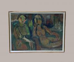 David Messer David Messer 1912 1998 Oil on Canvas Two Women Signed upper right - 1071356