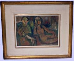 David Messer David Messer 1912 1998 Oil on Canvas Two Women Signed upper right - 1071358