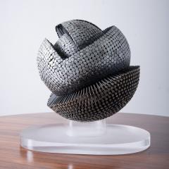 David Partridge Omnidirectional Brutalist Nail Sculpture on Illuminated Pedestal - 4054666