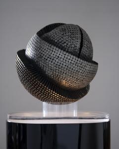 David Partridge Omnidirectional Brutalist Nail Sculpture on Illuminated Pedestal - 4054671