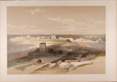 David Roberts Tyre From the Isthmus Roberts 19th C Hand colored Lithograph - 2671749