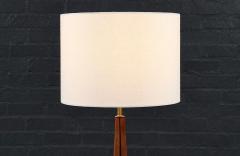 David Shreve Sculpted Walnut Brass Table Lamp for V H Woolums - 4696700