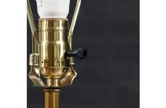 David Shreve Sculpted Walnut Brass Table Lamp for V H Woolums - 4696705