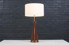 David Shreve Sculpted Walnut Table Lamp for V H Woolums - 4234215