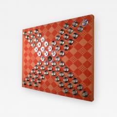 David Szfranski David Szfranski Pink Psychedelic Mechanical Blinking Light Sculpture - 1472902