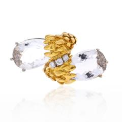 David Webb DAVID WEBB 18K YELLOW GOLD 1960S RUBY DIAMOND VINTAGE RING - 2270240