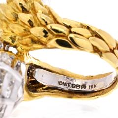 David Webb DAVID WEBB 18K YELLOW GOLD 1960S RUBY DIAMOND VINTAGE RING - 2270241