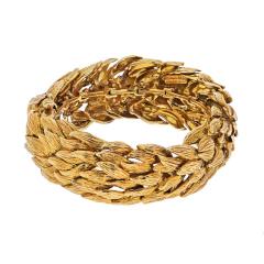 David Webb DAVID WEBB 18K YELLOW GOLD 1960S WOVEN WIDE VINTAGE BRACELET - 2431651