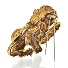 David Webb DAVID WEBB 18K YELLOW GOLD 1970S LION PENDANT BROOCH - 3180824