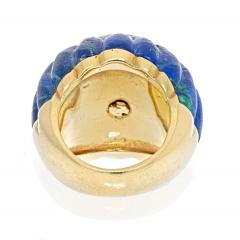 David Webb DAVID WEBB 18K YELLOW GOLD AZURE MALACHITE RUBY DIAMOND RING - 2039436