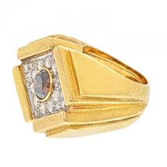 David Webb DAVID WEBB 18K YELLOW GOLD CHAMPAGNE ROUND DIAMOND COCKTAIL RING - 2806405