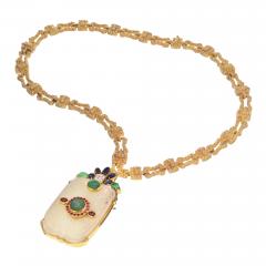 David Webb DAVID WEBB 18K YELLOW GOLD CONVERTABLE CHAIN WITH A FRENCH JADE NECKLACE - 2304412