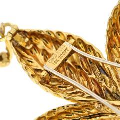 David Webb DAVID WEBB 18K YELLOW GOLD FLEUR DE LIS DIAMOND BROOCH - 2345910