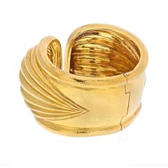 David Webb DAVID WEBB 18K YELLOW GOLD FLUTED CUFF BRACELET - 2345885