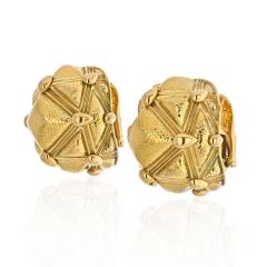 David Webb DAVID WEBB 18K YELLOW GOLD GEODESIC EARRINGS - 2379288